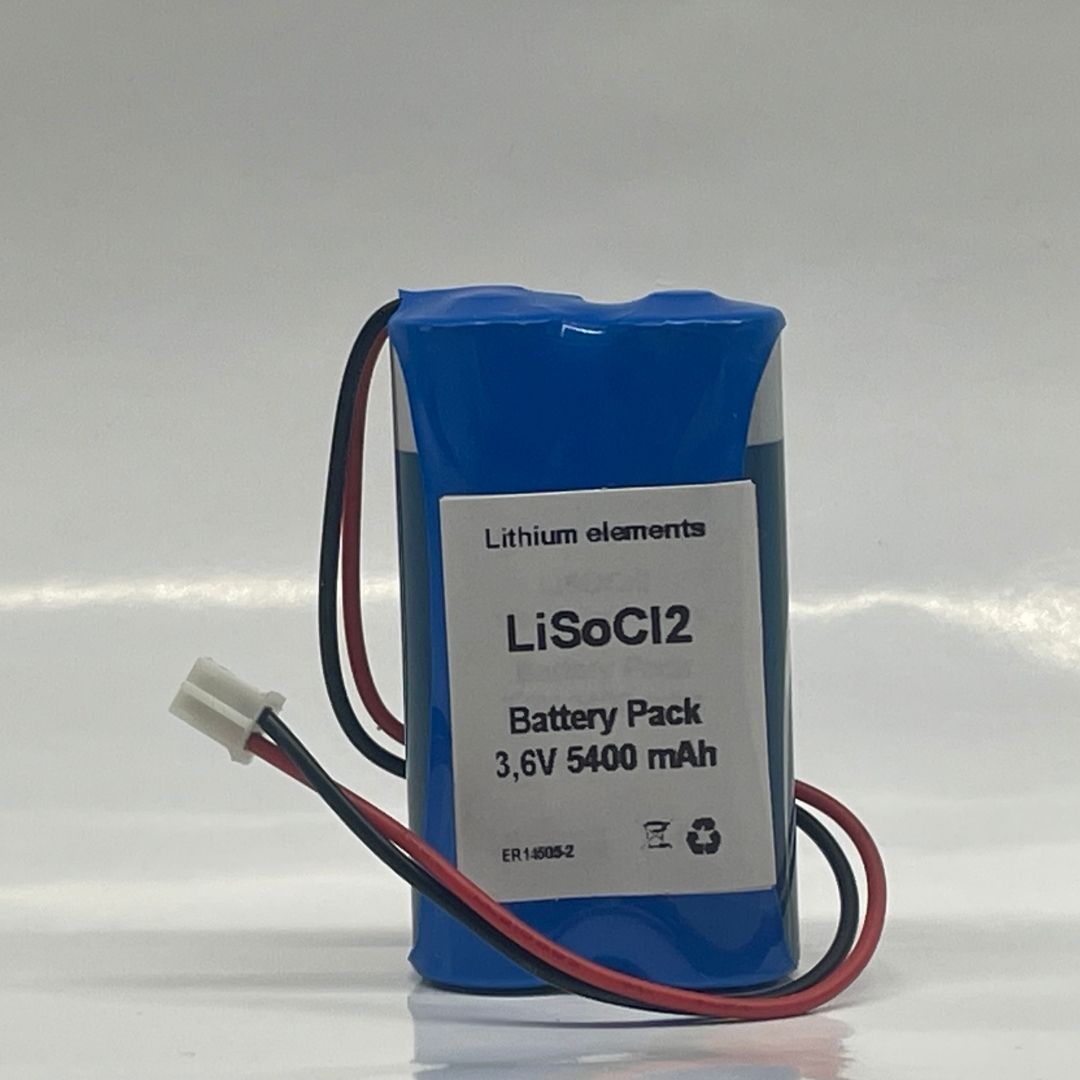 Batteria Li-SOCl2 3,6V 5400 mAh ANSMANN al litio cloruro di tionile ER14505/AA Connessione cavo AWG 22 JST PHR02 1522-0036-1